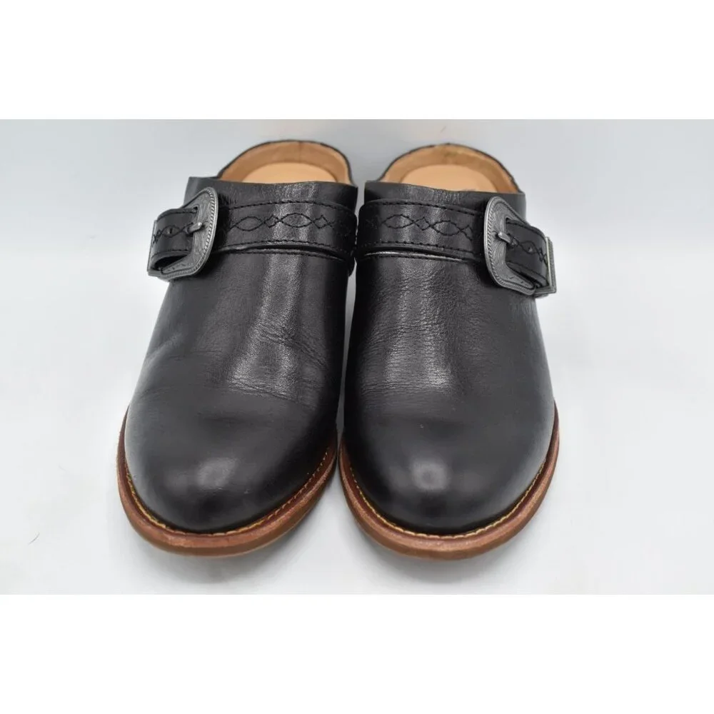 Sofft Women Size 8 Adara Black Leather Buckle Shooties‎ Booties Shoes Mules